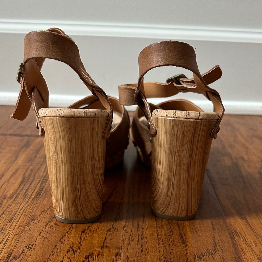 Kork-EaseTan Leather Sandals sz 7 - Picture 3 of 5